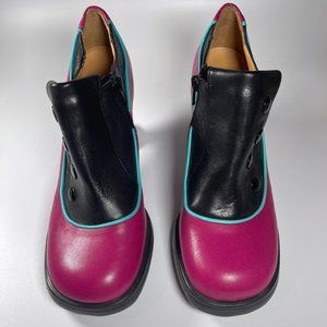 Fluevog "Bunny" booties, pink, size 9
